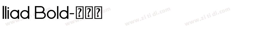 Iliad Bold字体转换